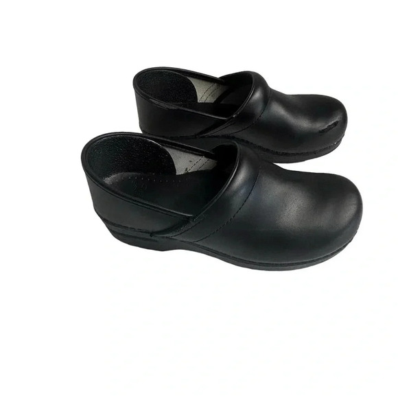 Dansko Women's Professional Black Leather Clogs Size 9.5-10 Arch Support - Picture 11 of 13